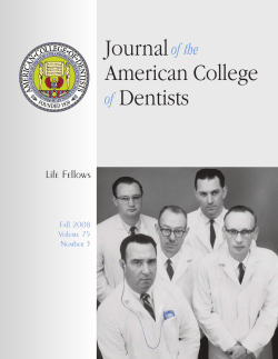 Journal of the American College of Dentists