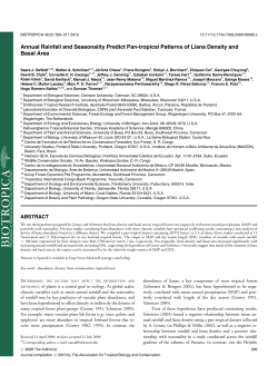 Annual Rainfall and Seasonality Predict Pantropical Patterns of