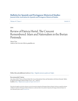 Review of Patricia Hertel, The Crescent Remembered: Islam and