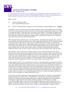Support - League of Women Voters of Oregon