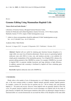 Genome Editing Using Mammalian Haploid Cells