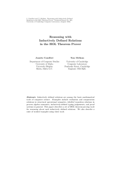 of Reasoning with Inductively Defined Relations in the HOL