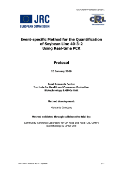 Event-specific Method for the Quantification of Soybean Line 40-3