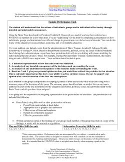 Sample Performance Task