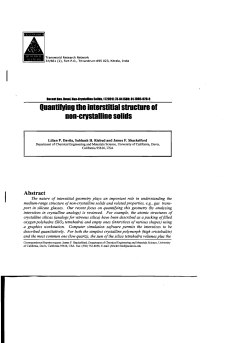 Quantifying the Interstitial Structure of Non