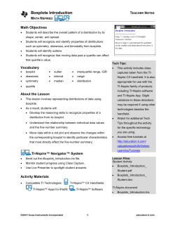 Introduction to Box Plots - TI Education