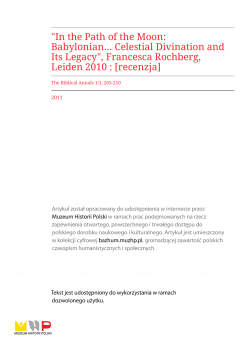 "In the Path of the Moon: Babylonian... Celestial