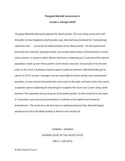Thurgood Marshall Concurrence in Furman v. Georgia (1972