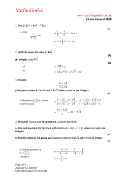 solutions - MathsGeeks