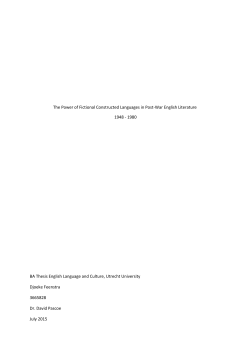 The Power of Fictional Constructed Languages in Post