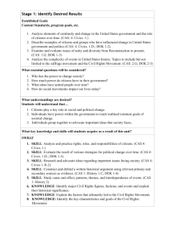 Civil Rights Movement Unit Plan