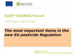 The most important items in the new EU pesticide Regulation
