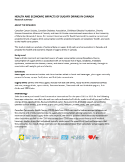 health and economic impacts of sugary drinks in canada