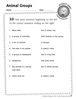 Animal Groups - Scholastic Canada