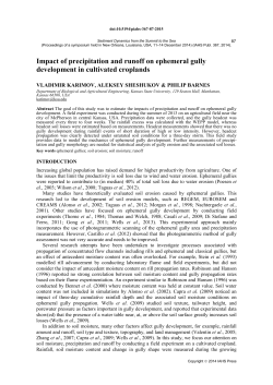 Impact of precipitation and runoff on ephemeral gully development