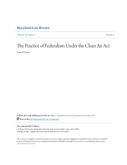 The Practice of Federalism Under the Clean Air Act