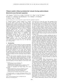 Climate models without preindustrial volcanic forcing