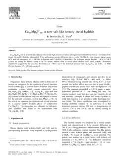 Ca Mg H , a new salt-like ternary metal hydride