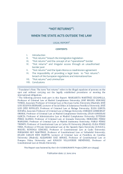 &ldquo;hot returns&rdquo; : when the state acts outside the law - E