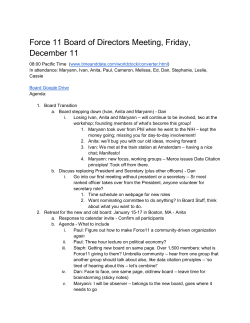 Force 11 Board of Directors Meeting, Friday, December 11