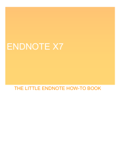 The Little EndNote How-To Book