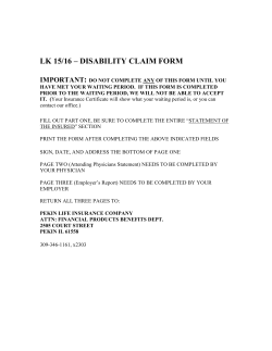 LK 15/16 DISABILITY CLAIM FORM