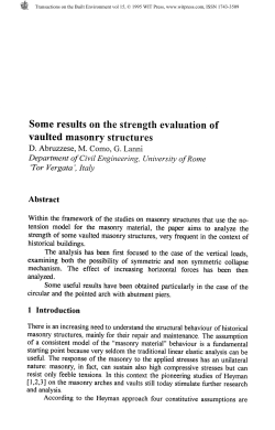 Some results on the strength evaluation of vaulted