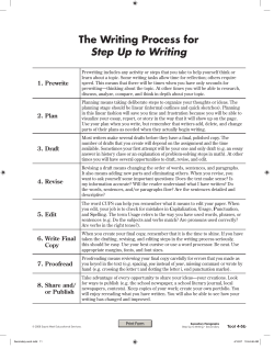 The Writing Process for Step Up to Writing