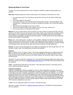 Reducing waste at your event