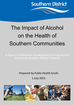 The Impact of Alcohol on the Health of Southern