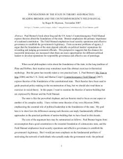 Foundations of the State in Theory and Practice