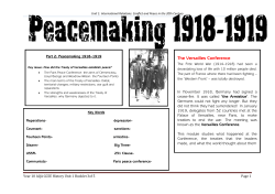 The Treaty Versailles Booklet
