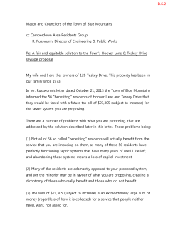B.5.2 Brent Fullard Deputation Re Hoover Lane and Teskey Drive