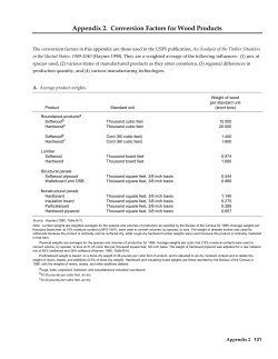 Appendix 2. Conversion Factors for Wood Products