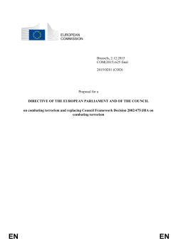 EUROPEAN COMMISSION Brussels, 2.12.2015 COM(2015) 625