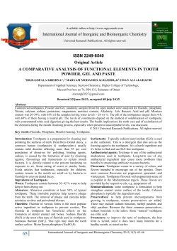 Original Article A COMPARATIVE ANALYSIS OF