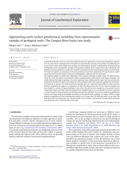 Approaching earth surface geochemical variability from