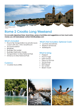 Rome 2 Croatia Long Weekend