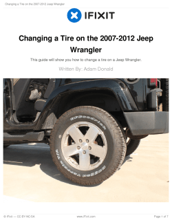 Changing a Tire on the 2007-2012 Jeep Wrangler