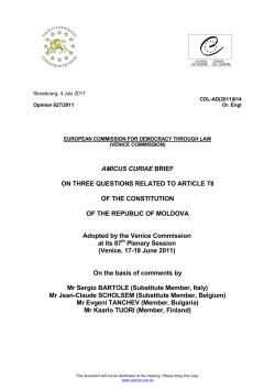 AMICUS CURIAE BRIEF ON THREE QUESTIONS RELATED TO