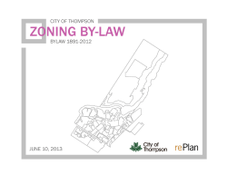 City of Thompson Zoning By-law