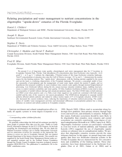 Childers, D.L., et al. Relating precipitation and water management to