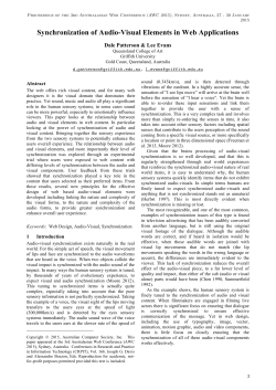 Synchronization of Audio-Visual Elements in Web Applications