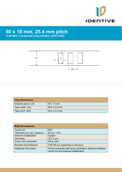 60 x 10 mm, 25.4 mm pitch