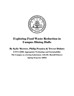 Exploring Food Waste Reduction in Campus Dining Halls
