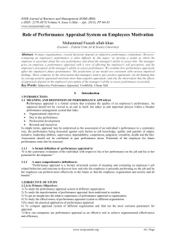 Role of Performance Appraisal System on Employees