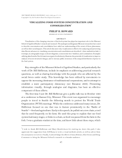 Philip H. Howard - Journal of Rural Social Sciences