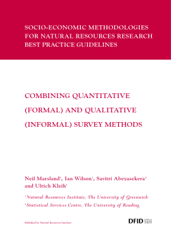 Combining quantitative (formal) and qualitative (informal) survey