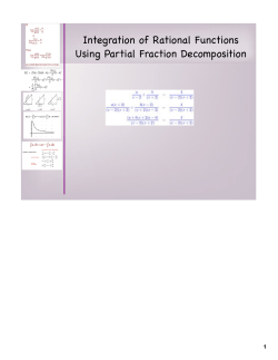 Integration of Rational Functions Using Partial Fraction Decomposition