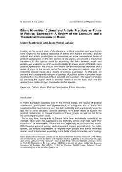 Ethnic Minorities` Cultural and Artistic Practices as Forms of